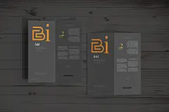 黑色说明书设计二折页样机