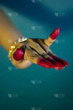 马德拉斯或bharatanatyam舞蹈的手势