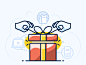 Opening The Gift home page landing page modern ui icon illustration app appdesign app design shop app web agency web design webdesign web festive holiday shoping gifting gift open gift