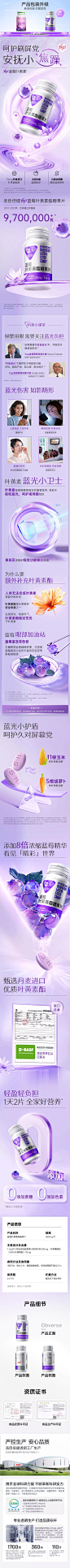 蓝莓叶黄素酯糖果片