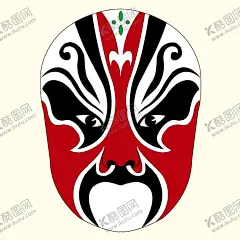 脸谱色彩 【酷图网】手绘,脸谱,色彩,素材,花脸