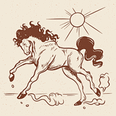 八月wwv采集到马插画矢量图设计素材