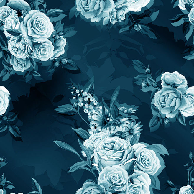 创意矢量白色玫瑰元素设计装饰背景，花卉图...