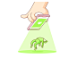 Abduction ufo alien phone iphone humor character digital geometry draw illustration