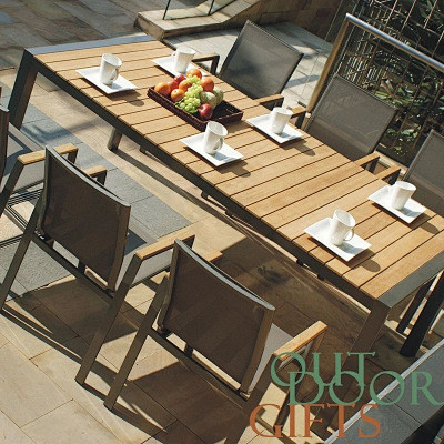 现代塔斯林户外桌椅组合花园庭院家具休闲铝...