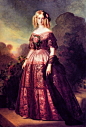 两西西里的长公主玛利亚·路易斯Marie-Louise of France，后嫁给比利时国王利奥波德一世。1846年。