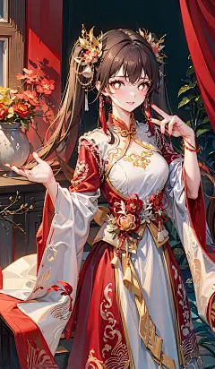 原神古风汉服新娘壁纸
