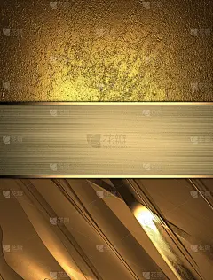 抽象的金色背景用金丝带。设计模板。设计网站