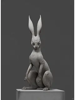 兔年雕塑《天宫》附兔年壁纸 - 小红书