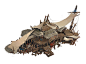 Concept art of a village where old deep ones live