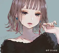 日韩风小姐姐头像  嗷呜~  画师  Ao_beni : 非常非常感谢小伙伴的关注 这里每天都会推荐一些大神的精美壁纸插画和教程图，还有自己原创的一些绘画教程图，请多多关照（比心）