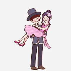 卡通人物人物_新图网 https://ixintu.com 卡通人物 人物 卡通 插画 情侣 公主抱