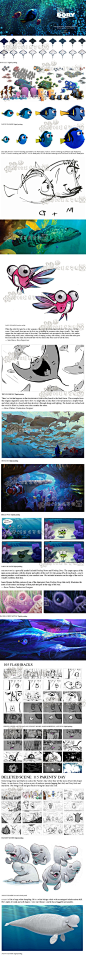 187 动画 原画素材海底总动员2 迪士尼卡通动画 人物设定场景插画-淘宝网
