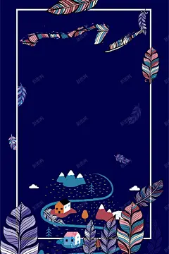 蓝色矢量插画房产海报背景 背景 设计图片 免费下载 页面网页 平面电商 创意素材