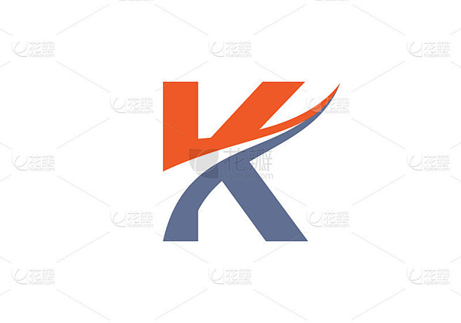 首字母K商业标志设计矢量。K标志设计