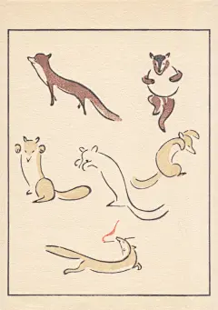 北尾政美 - 近日挺喜欢的日本浮世绘画师，鸟兽虫鱼，简洁可爱