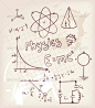 Doodle Chemistry Background - Objects Vectors