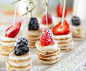 Pancake Coin Brochettes with Fresh Berries on We Heart It