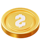 Dollar Coin 3D Icon