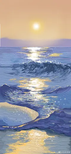 cr.微博@谷雨芽郁__200706_风景 油画棒 质感 手机壁纸
