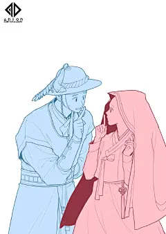 【绘画参考】画师 anion_art ​​​​ 笔下的18P 情侣CP日常动作大全（动态速写素材） : 一起来吃狗粮啊！