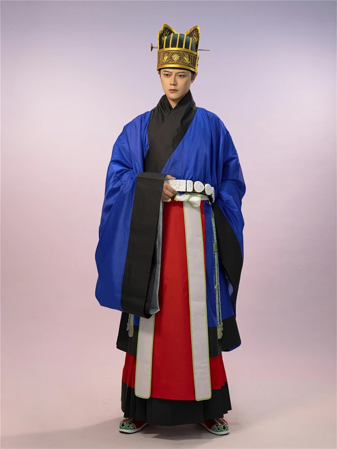 【天汉骄阳】明制朝服祭服汉服男装礼服纱料大明会典仿孔府版型-淘宝网-花瓣网