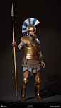 Athenian Heavy Soldier, Sabin Lalancette : I did the sculpting, game mesh, baking, texture painting for the different versions of the Athenian Heavy Soldiers.<br/>All the incredible metal, leather and cloth shaders in the game we're developped by Ma