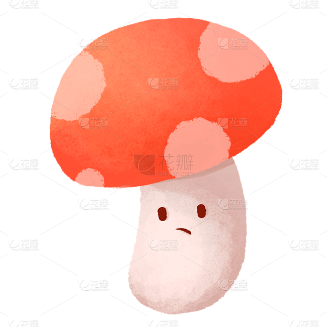 手绘-秋冬元素-蘑菇