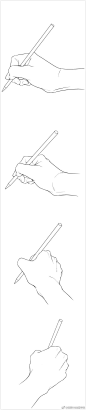 #绘画参考# 手拿铅笔的多角度动作姿态图~快来学习一下！#绘画参考# #绘画教程# 绘画超话 ​​​​
