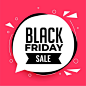 Abstract black friday sale background with speech bubble Free Vector