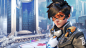 Overwatch 2 - Tracer, Renaud Galand : I had the huge privilege to work on our new Tracer for Overwatch 2 and through her, work closely with our graphic engineers to RnD our new shaders as well as our new character pipeline for Overwatch 2. 

(Ⓒ Blizzard E