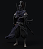 Ninja (shinobi), Souhayl Ben Ali : This is the character I've done for the artstation challenge, in the theme of Feudal Japan. It was sculpted with Zbrush,  the clothes were made using marvelous designer, textured Substance Painter, the scene setup was ma