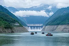 水坝建筑景色图片