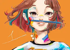 一眼惊艳的人物插画！会玩色彩的人，画画真的是可以为所欲为！

JOZEP  优设每日灵感超话 ​​​​