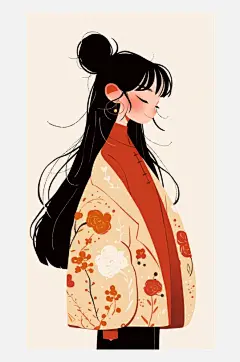 数字艺术女神插画贴画手绘插画-众图网