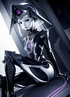 国漫女神｜《吞噬星空》阿图卡AI手机壁纸：形象为小孩_银灰色_宇宙飞船_智能