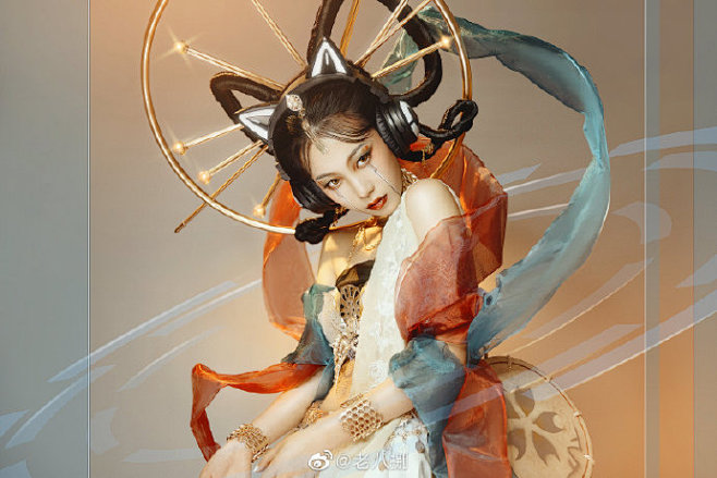 这次机械姬六号的灵感来源于敦煌壁画的飞天...