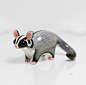RESERVED for Erica Sugar Glider Figurine OOAK Handmade Polymer Clay Animal Totem : ★ RESERVED for Erica ★  Sugar Glider Animal Figurine is exquisite handmade polymer clay totem! This sculpture is exceptionally carefully hand painted with maximum detail an