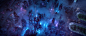 General 3440x1440 futuristic city futuristic digital art digital painting top view city fan art artwork blue light city lights