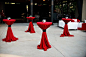 Your Event Solution  www.4yes.com  Wedding  Red and Black  Cocktail high boy martini tables: 