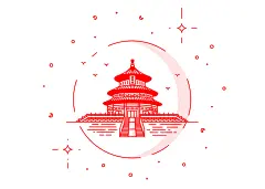 世界名胜古迹（单色简笔画）01