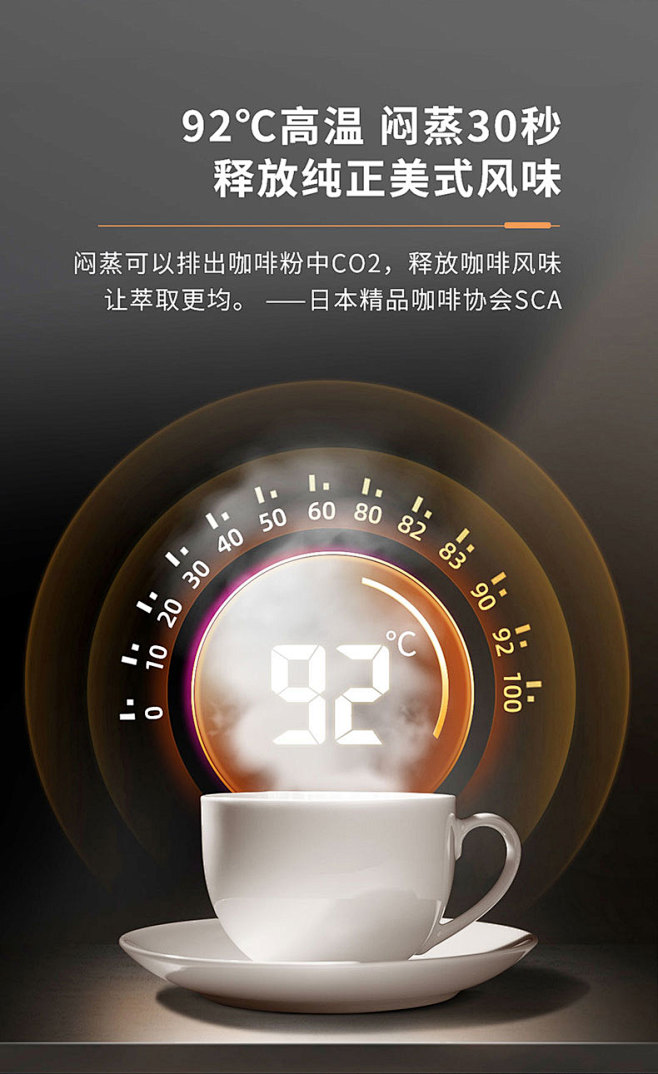 海氏HC66美式咖啡机家用小型迷你全自动...