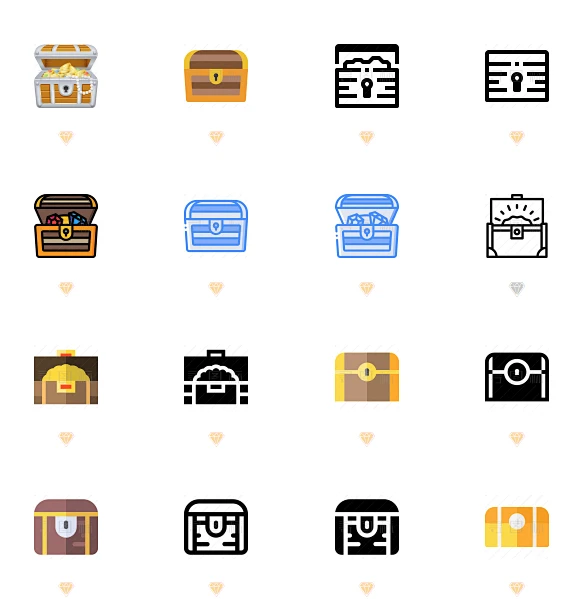 宝箱 寻图标 icon.52112.com图片_图标-扁平图片素材-花瓣网