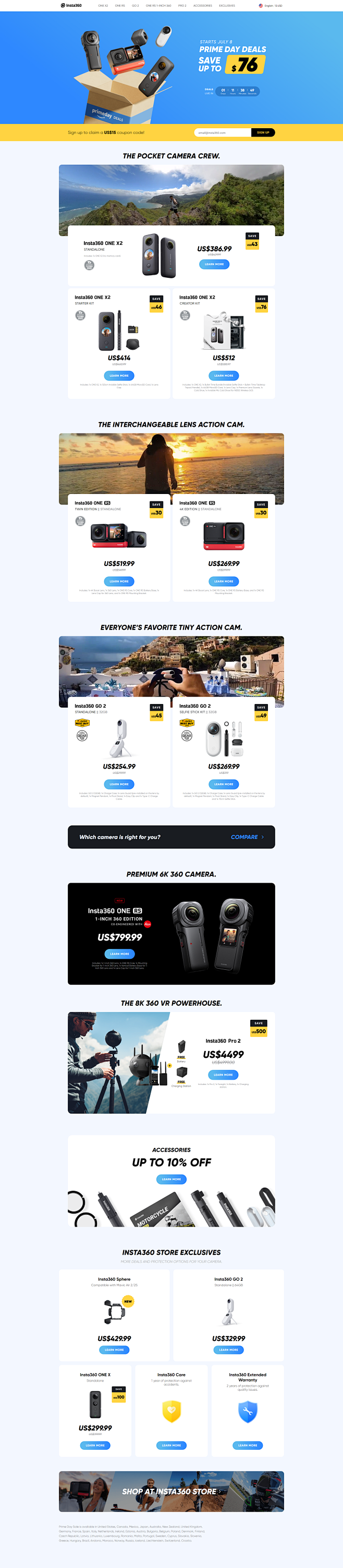 insta360商城 prime day...