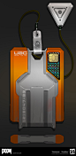 DOOM - Small Props, Colin Geller : Here is a collection of small prop concepts from DOOM (2016). The keycard, used almost everywhere for locked doors. The Data pad, which pays homage to a previous game's data pad design. The Siphon grenade, used in Single
