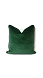 Kravet Versailles Velvet Emerald Green Pillow Cover