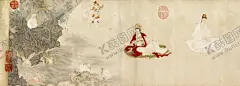 古画 【酷图网】丁冠鹏,唐卡,神像,莲花,宗教信仰,文化,观音,神话,唐卡广告,唐卡海报,藏族文化,藏经