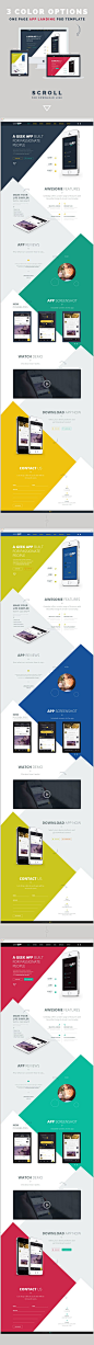 GeekApp - One Page App Landing PSD Template