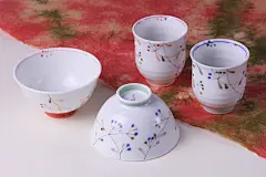 日本进口陶瓷手绘轻便米饭碗汤碗高脚碗情侣碗日式茶杯餐厅陶瓷-淘宝网