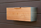 Modern Mailbox,  Redwood and Stainless Steel Mailbox